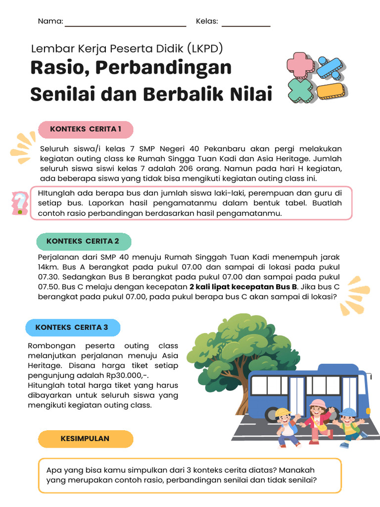 LKPD Rasio Kelas 7 SMP | PDF