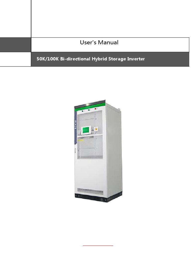 User Manual for Hybrid Inverter 50K/100K | PDF | Power Inverter | Power ...