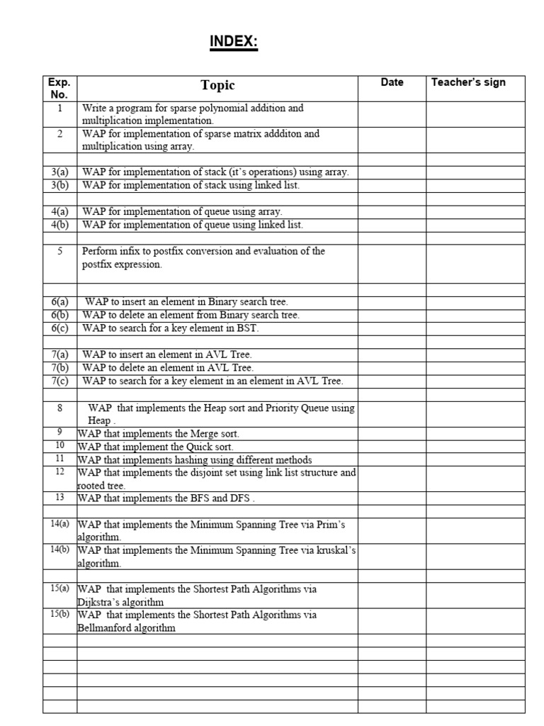 Programming Assignments for Data Structures | PDF