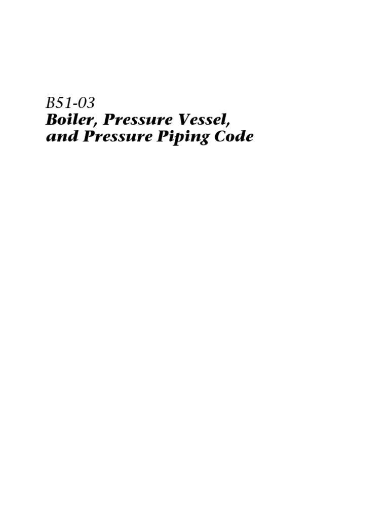 CSA B51 Boiler and Pressure Vessel Code | PDF | Water Heating ...
