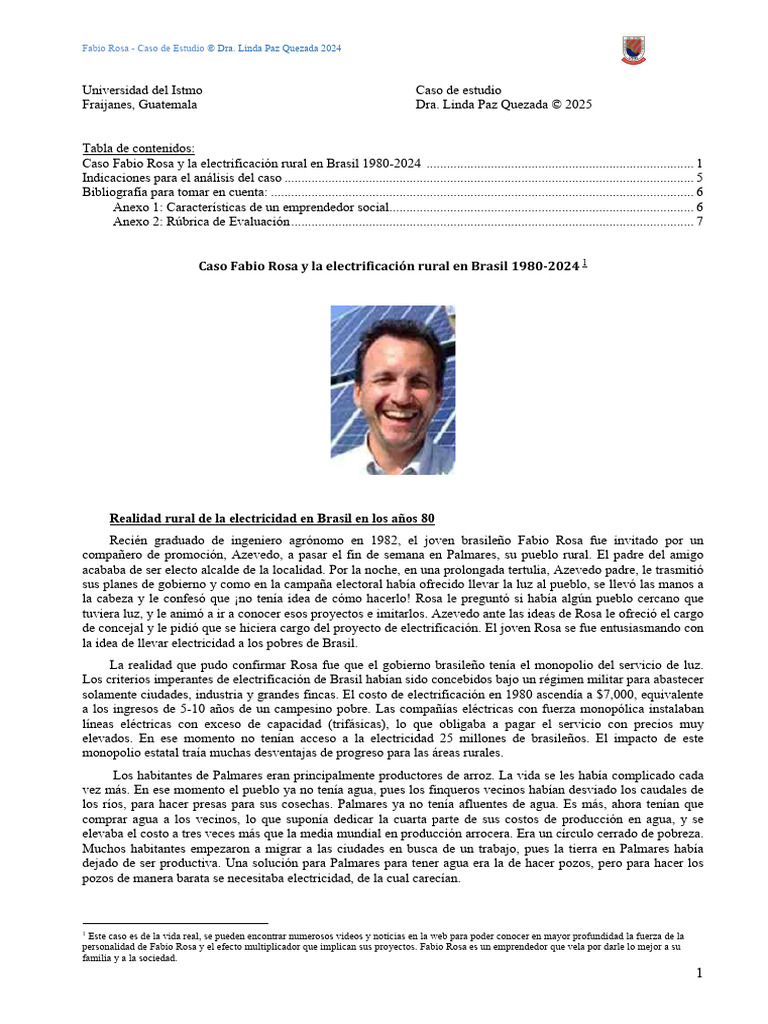 Electrificación Rural en Brasil: Caso Fabio Rosa | PDF | Iniciativa ...