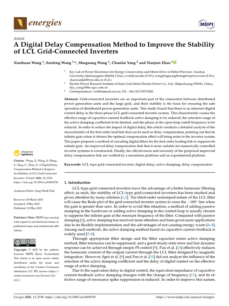 A Digital Delay Compensation | PDF | Power Inverter | Sampling (Signal ...