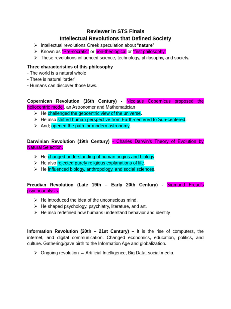 Reviewer in STS Finals | PDF
