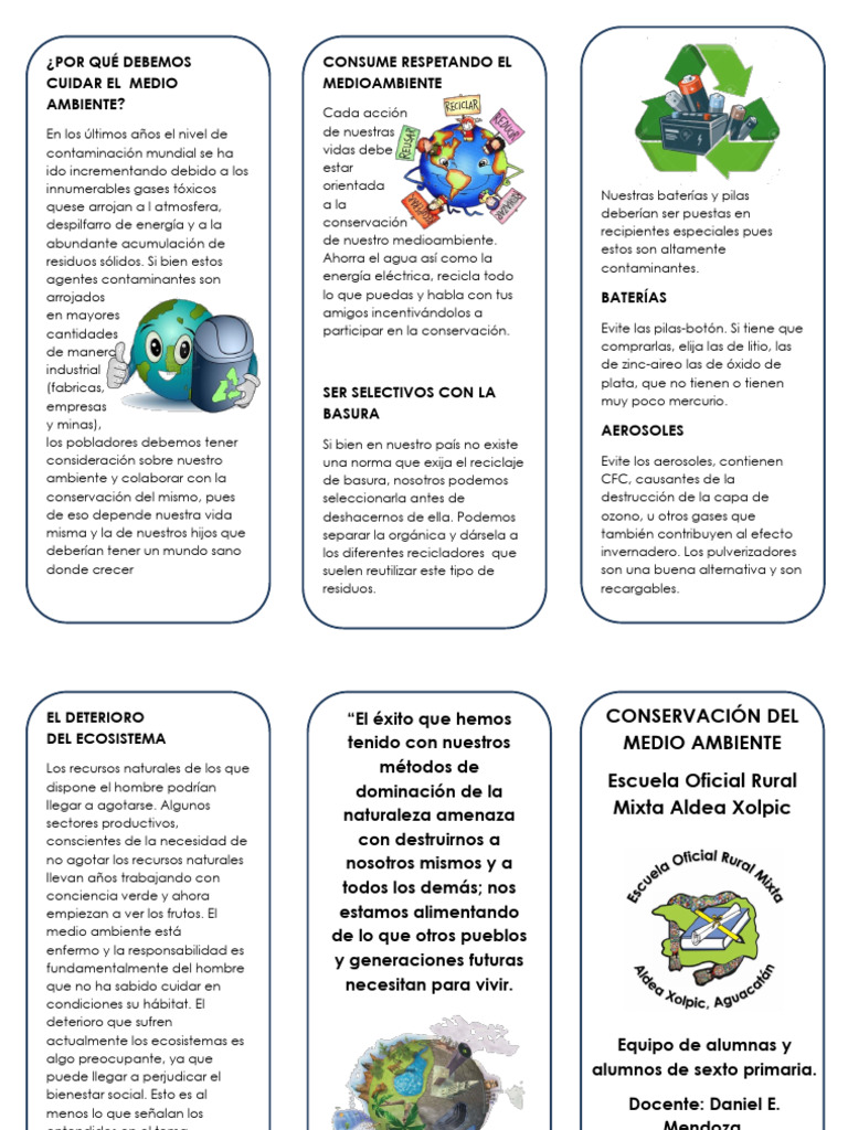 Cuidado del Medio Ambiente: Acciones Clave | PDF | Contaminación | Residuos
