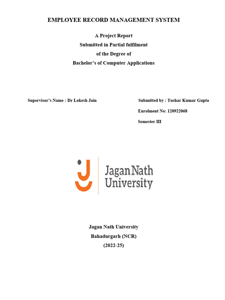 Employee Record Management System | PDF | Integrated Development ...