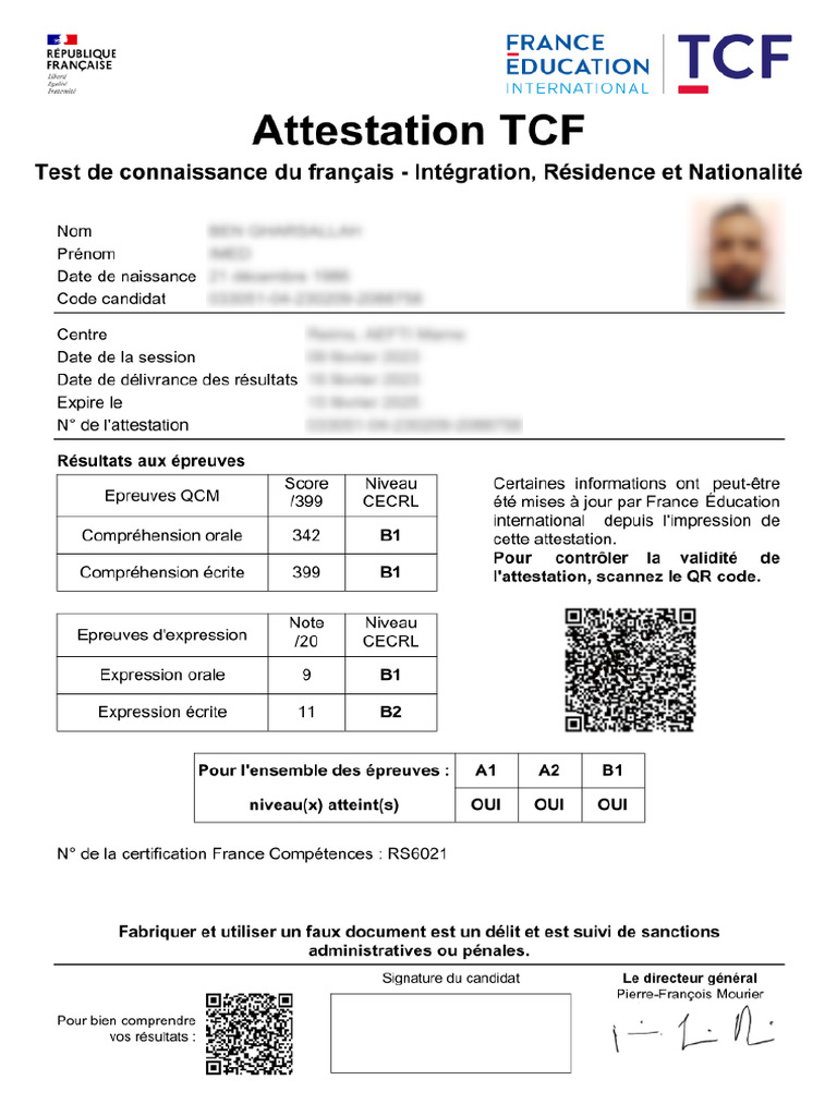 Attestation Irn | PDF