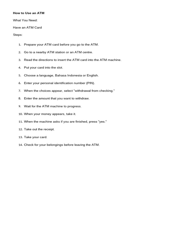 How to Use an ATM: Step-by-Step Guide | PDF | Chess Theory | Chess