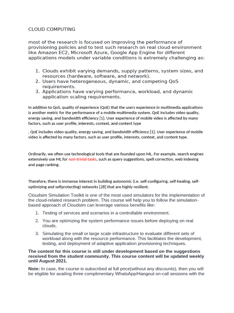 Cloud Computing Research and Simulation Guide | PDF | Cloud Computing ...