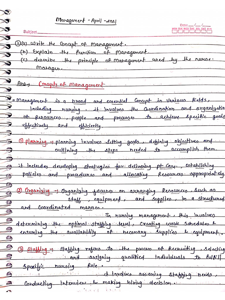 Management Short Notes and High Yield Topics by Rohit | PDF