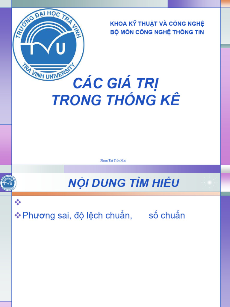 Phu Luc - Cac Gia Tri Trong Thong Ke | PDF