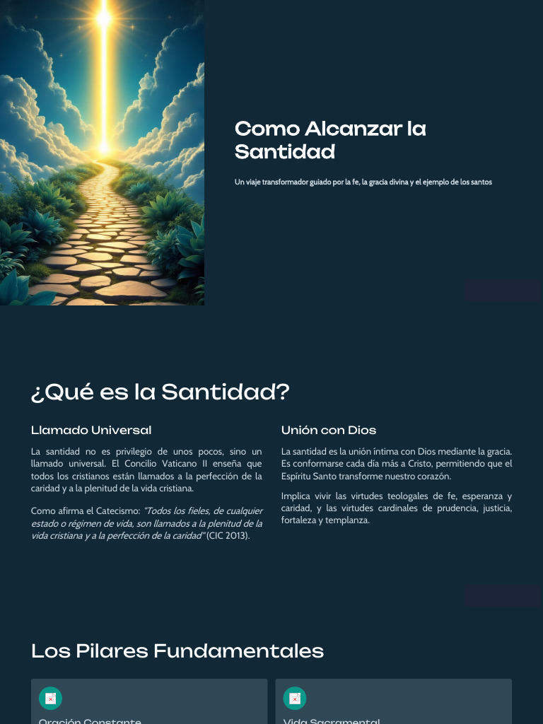 Camino hacia la Santidad Cristiana | PDF | Oración | Amor