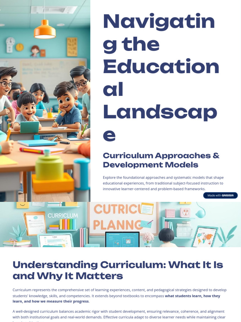 Navigating The Educational Landscape | PDF | Curriculum | Learning