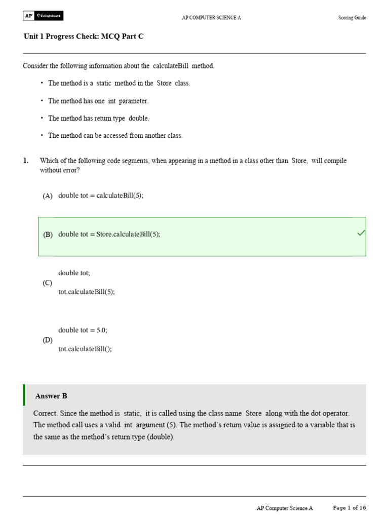Static Method Compilation in Java | PDF | Parameter (Computer ...