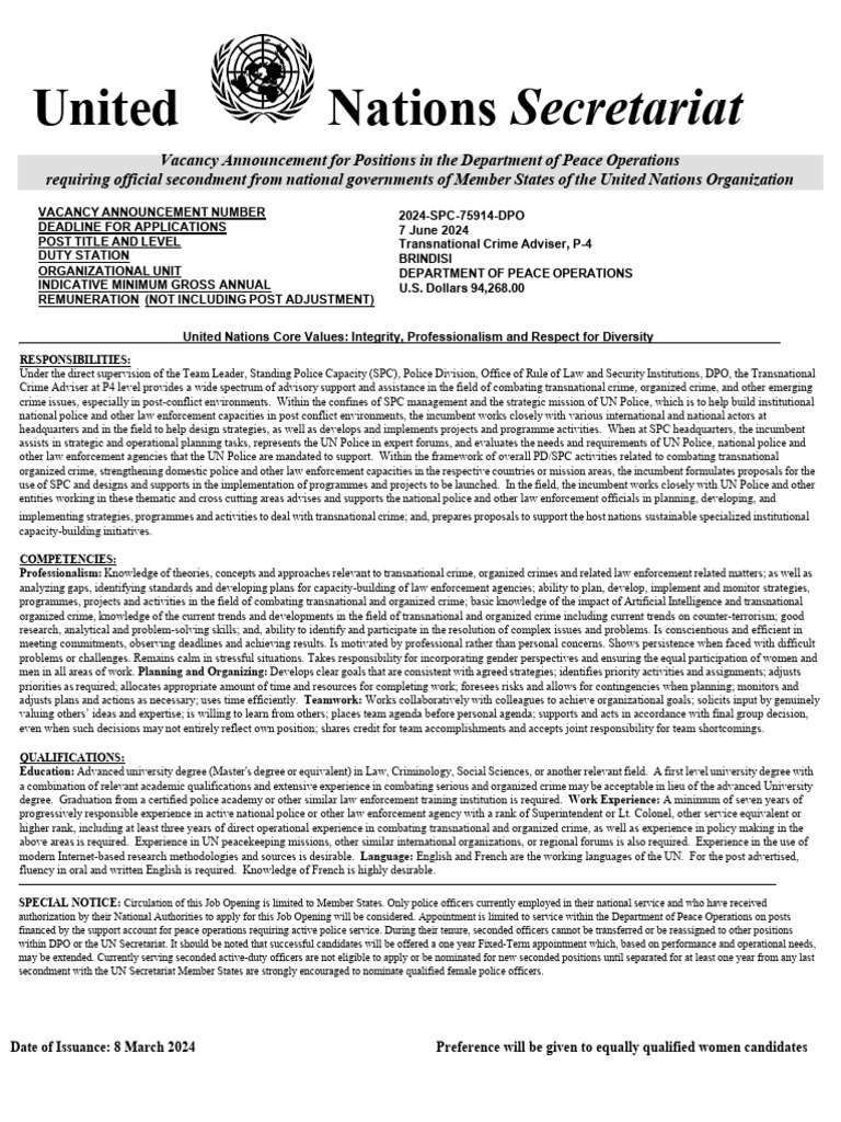 United Nations: Secretariat | PDF | Capacity Building | Academic Degree