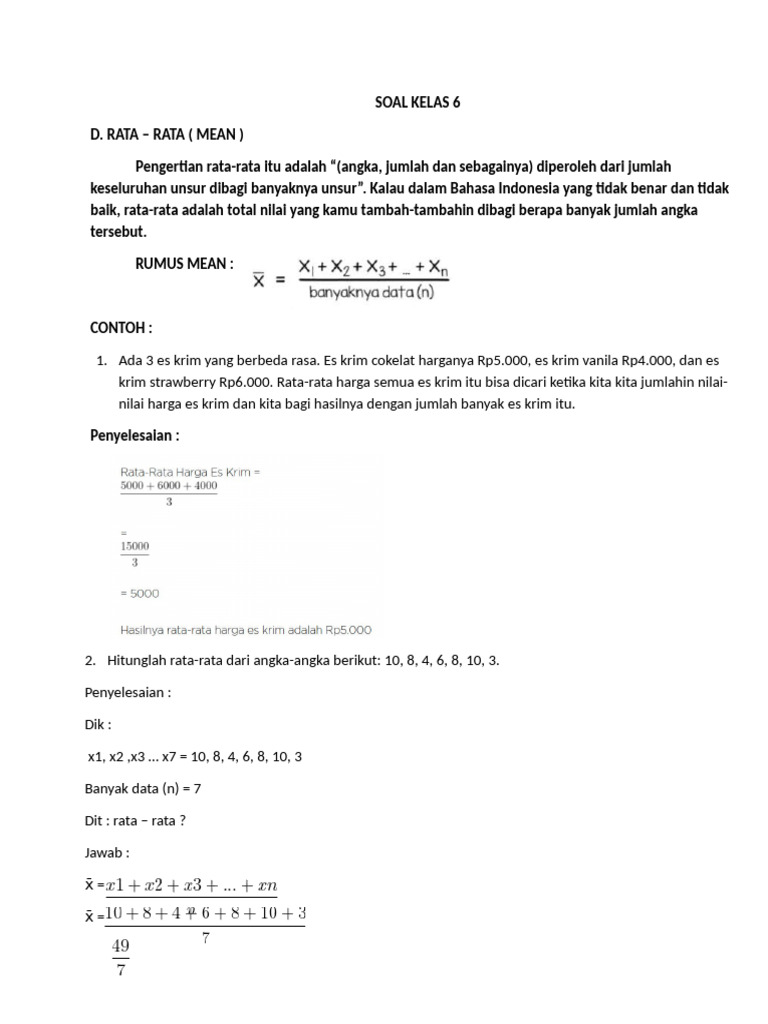 Materi Dan Soal Kelas 6 | PDF