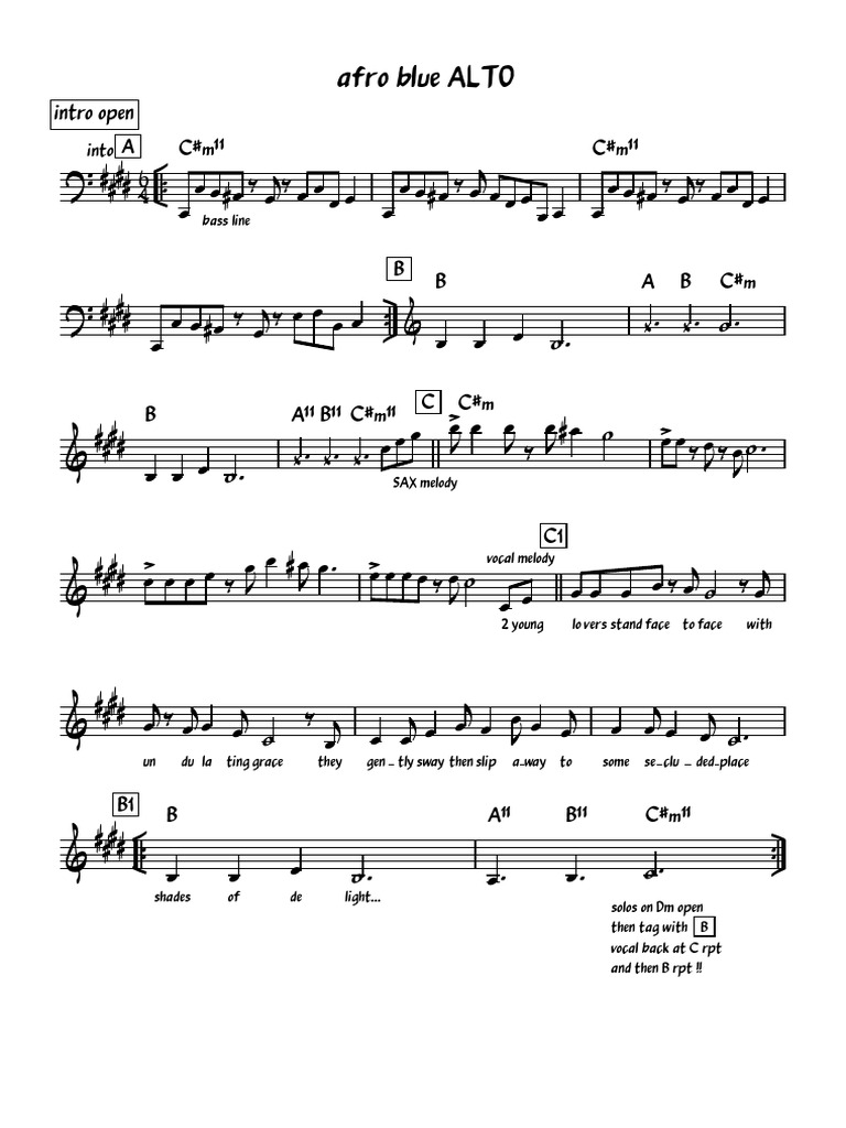 Afro - Blue ALTO C#M | PDF