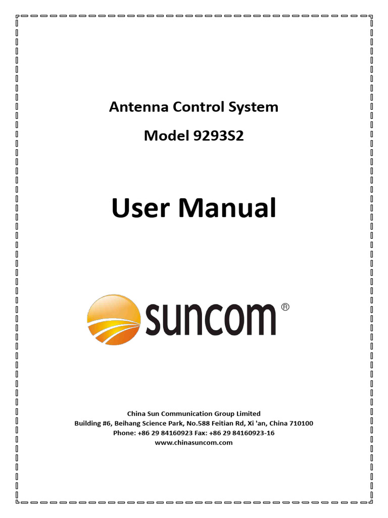 9293S2 Antenna Control System Manual | PDF | Polarization (Waves ...