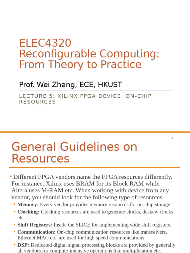 Lecture5 Device1 | PDF | Field Programmable Gate Array | Digital ...