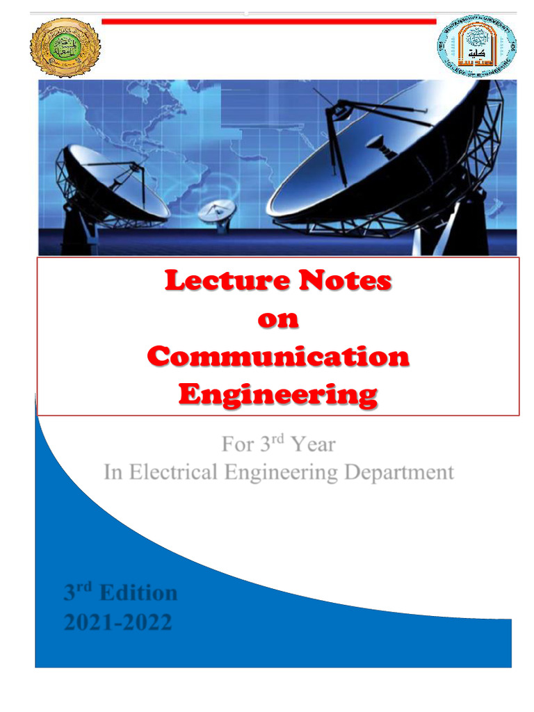 Communication Engineering Lecture Notes | PDF | Telecommunications ...