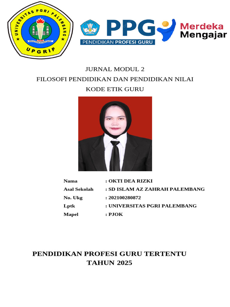 Okti Dea Rizki_202100280872_kode Etik Guru | PDF