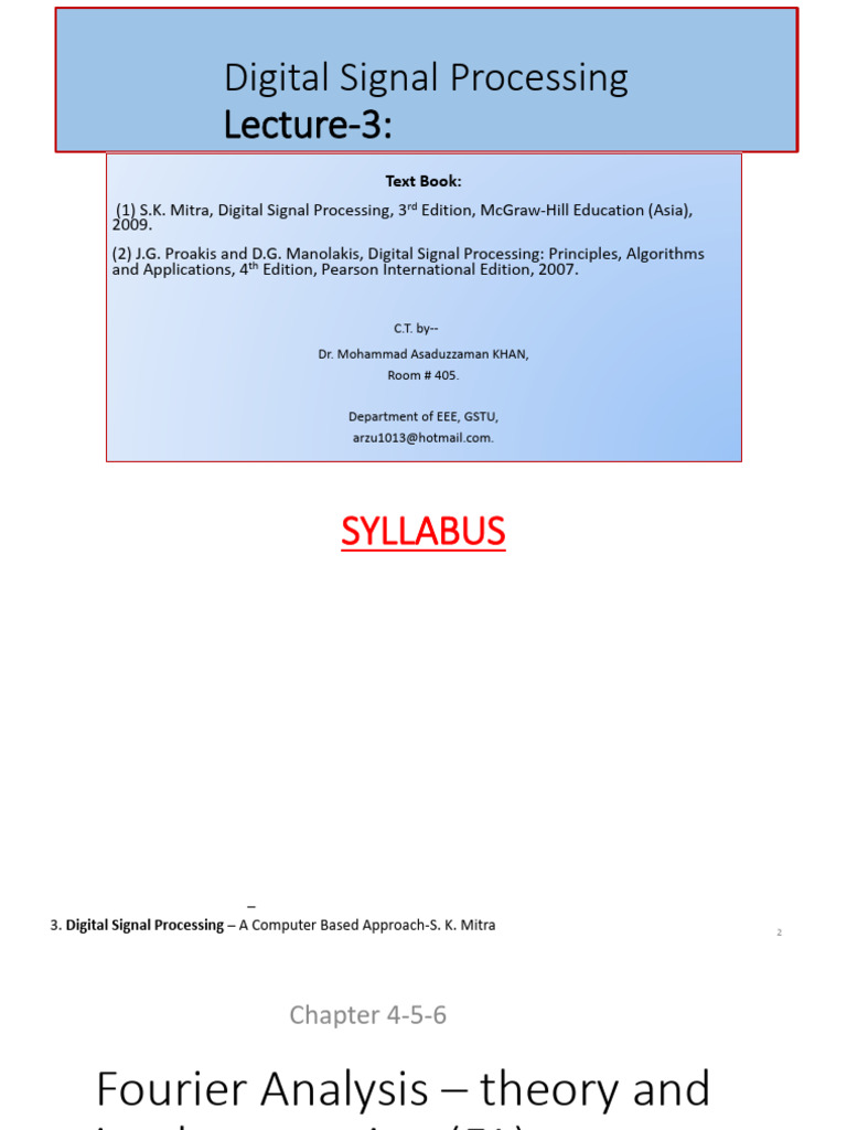 FA-DFT-FFT in Digital Signal Processing | PDF | Fast Fourier Transform ...