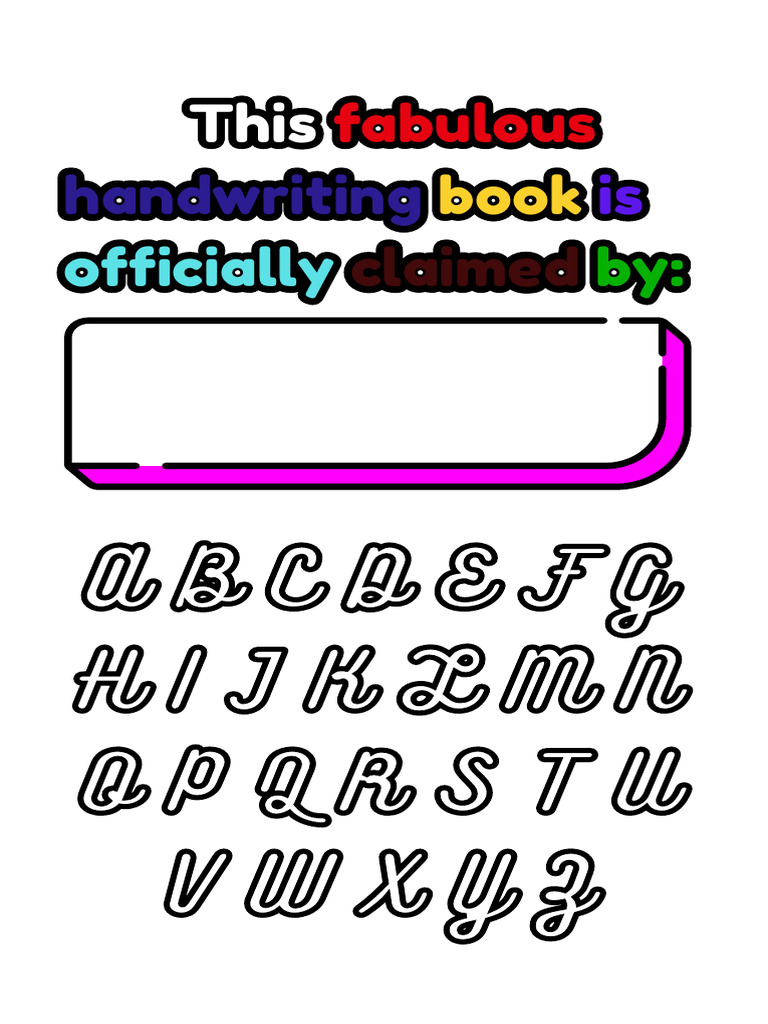 Handwriting Practice Workbook | PDF