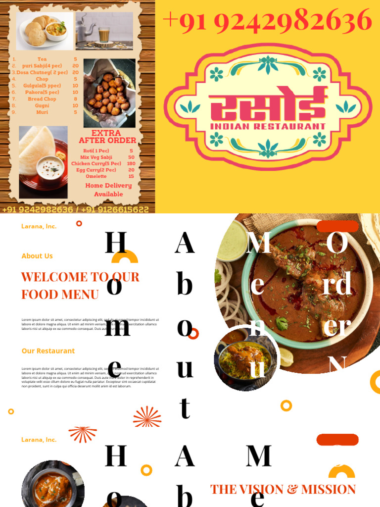 Orange Red Colorful Food Menu Presentation - 20251017 - 230438 ...