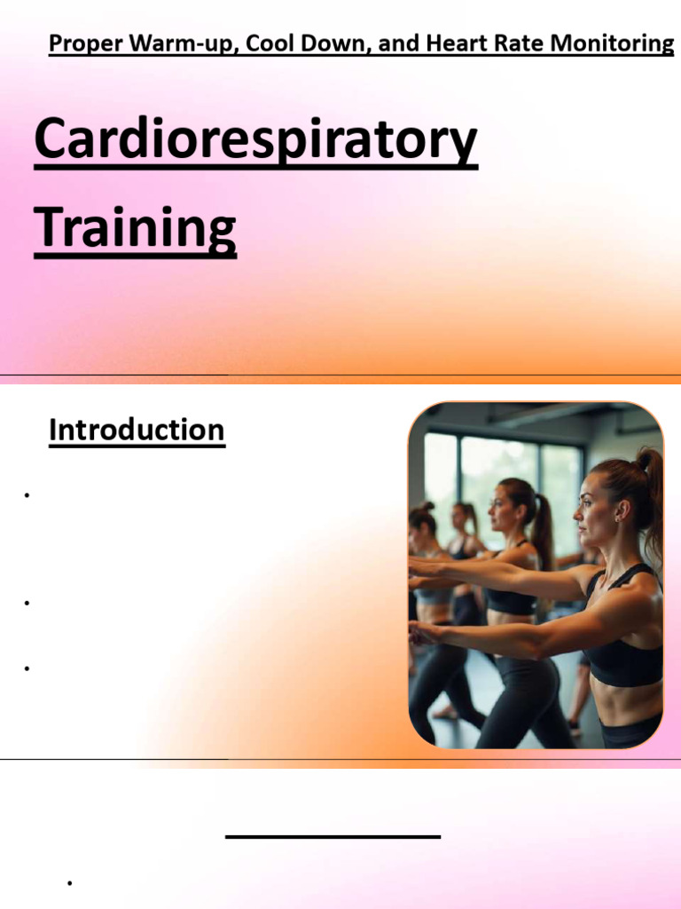 Cardiorespiratory Training1234 | PDF
