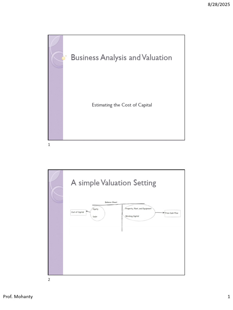 wacc-Done | PDF | Cost Of Capital | Beta (Finance)