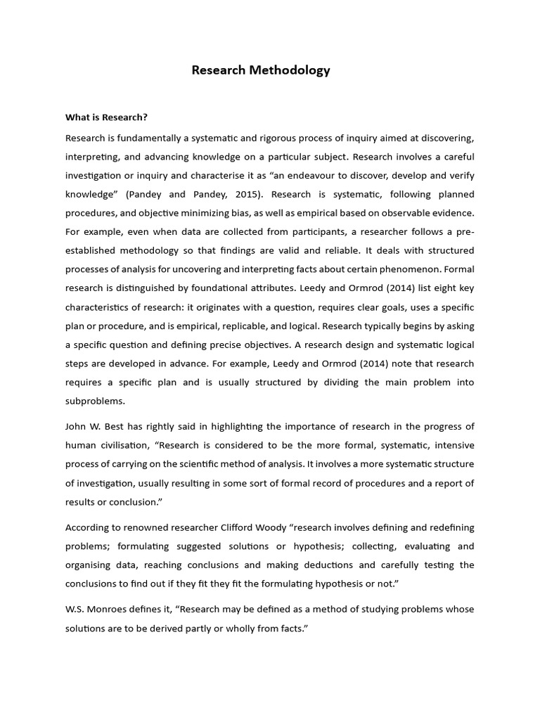 Advanced Research Methodology Overview | PDF | Methodology | Survey ...