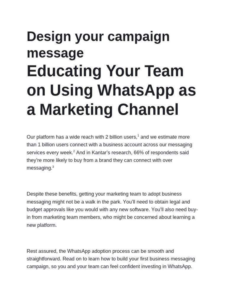 Design your campaign message | PDF | Performance Indicator | Brand