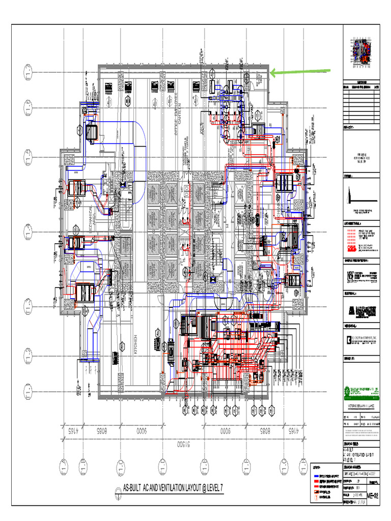 Me-32 As-Built Ac and Ventilation Layout at Level 7 | PDF