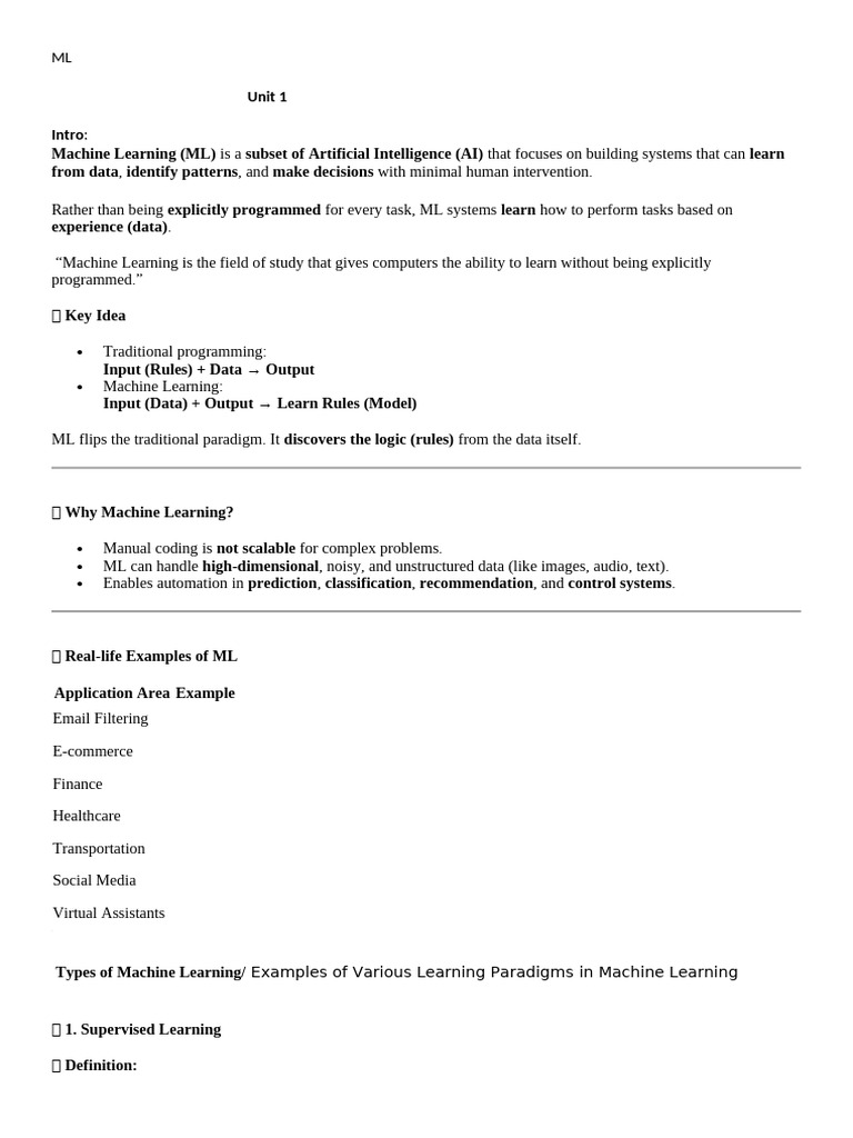 Introduction to Machine Learning Concepts | PDF | Machine Learning ...