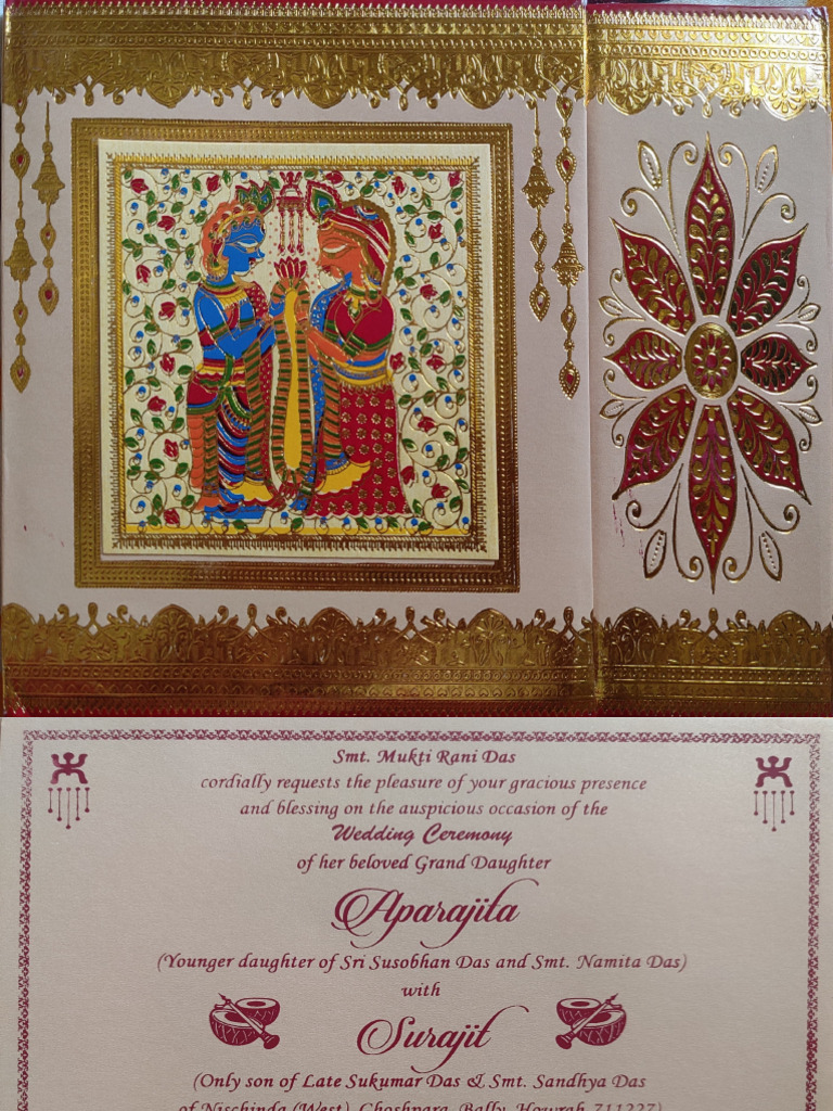 Wedding Invitation for Mukti Rani Das | PDF
