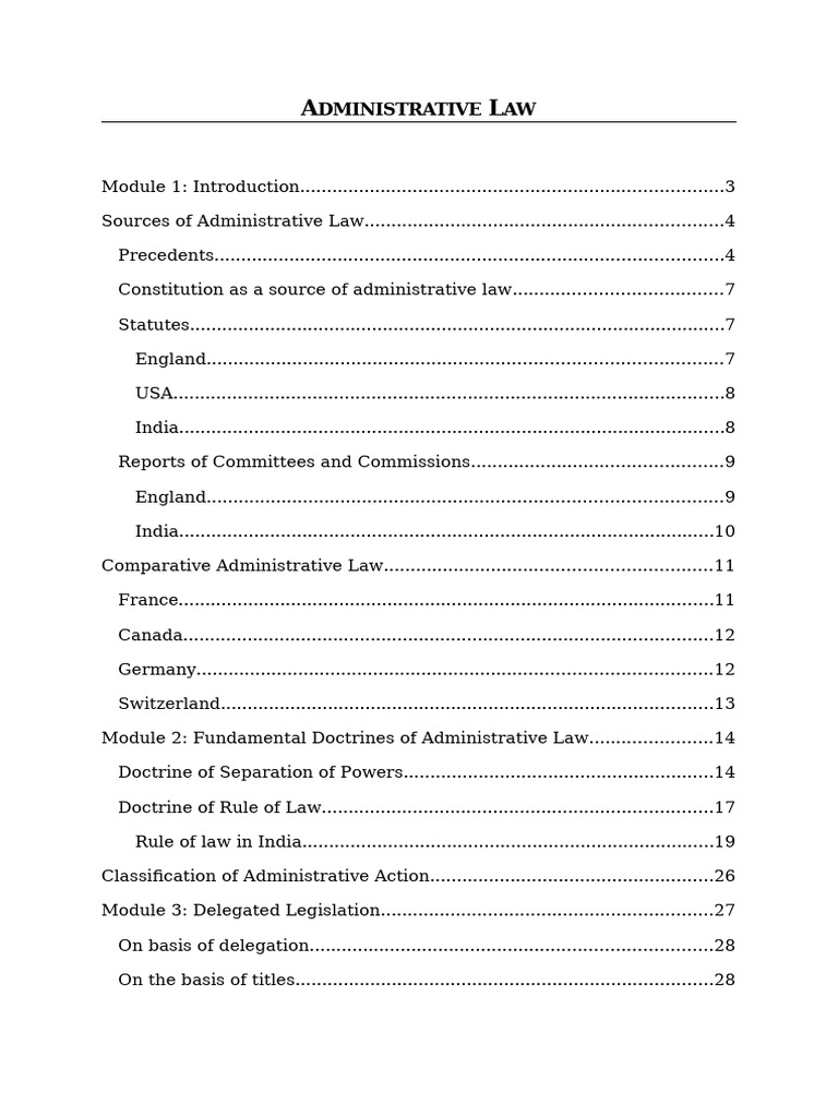 Overview of Administrative Law Principles | PDF | Rule Of Law ...