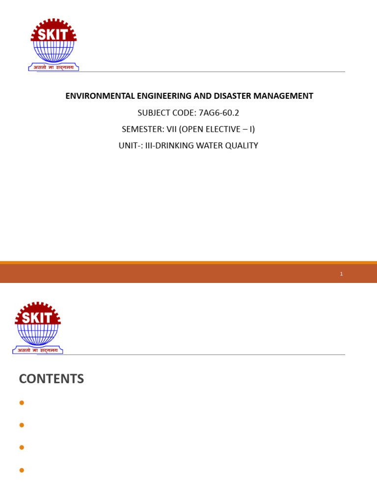 Drinking Water Quality Standards Guide | PDF | Water Purification ...