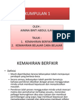 Kemahiran Berfikir Dan Kemahiran Belajar Cara Belajar