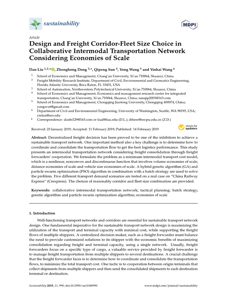 Collaborative Intermodal Freight Optimization | PDF | Transport | Cargo