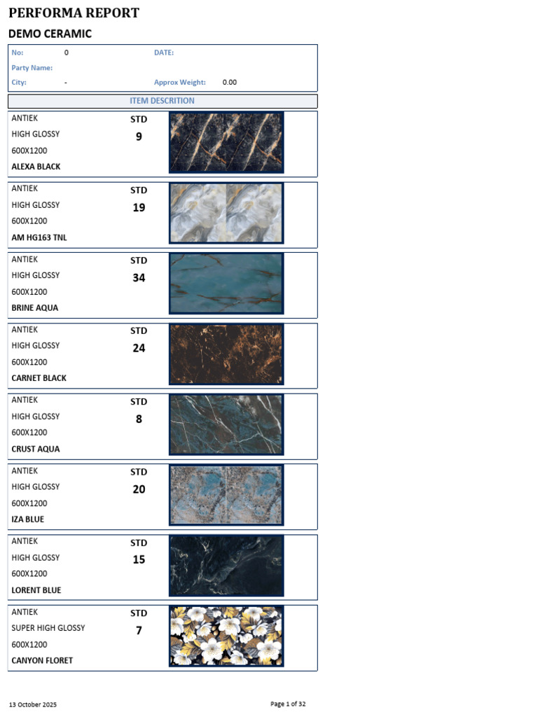 High Glossy Ceramic Tile Report | PDF