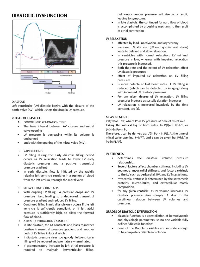 Understanding Diastolic Dysfunction | PDF | Diastole | Atrium (Heart)