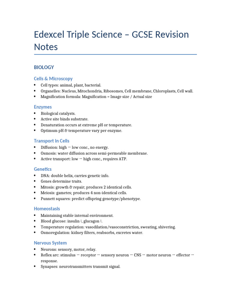 Edexcel Triple Science GCSE Revision Guide | PDF | Chemical Reactions ...