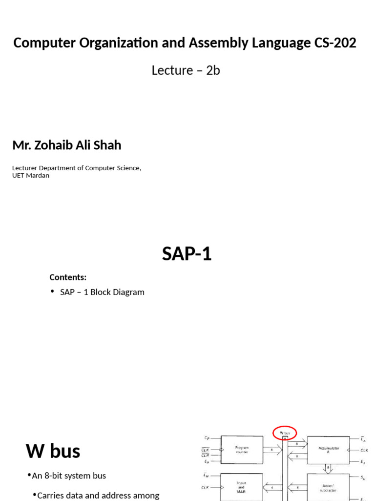 SAP-1 Computer Organization Overview | PDF