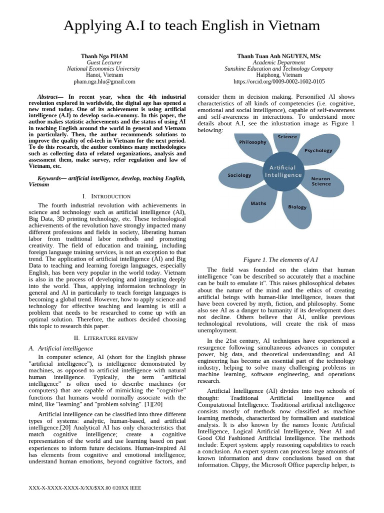 AI in English Teaching in Vietnam | PDF | Artificial Intelligence ...