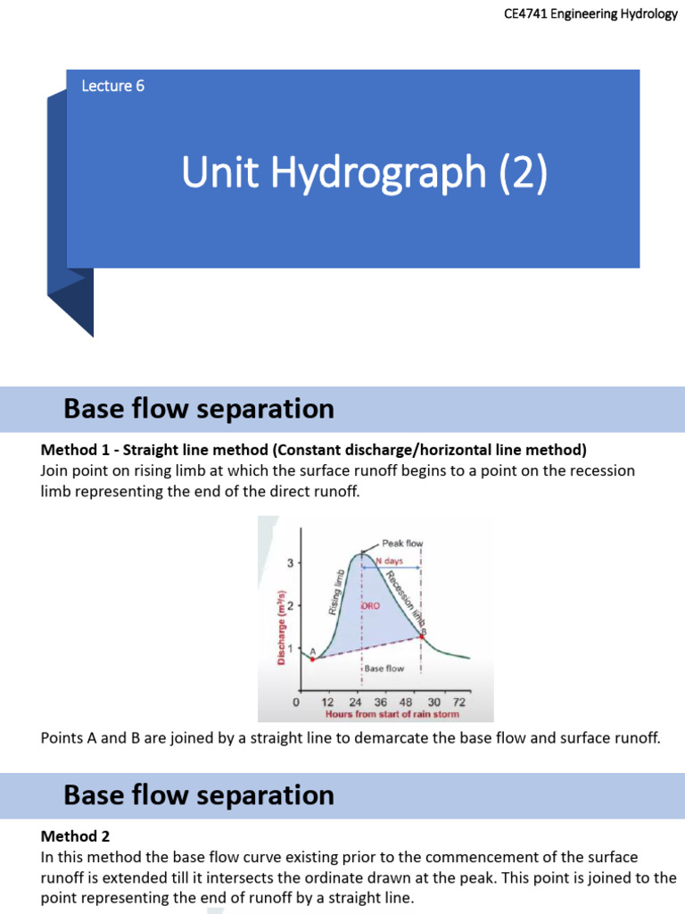 CE4741 Lecture 6 - Hydrograph 2 (U) | PDF | Physical Geography ...