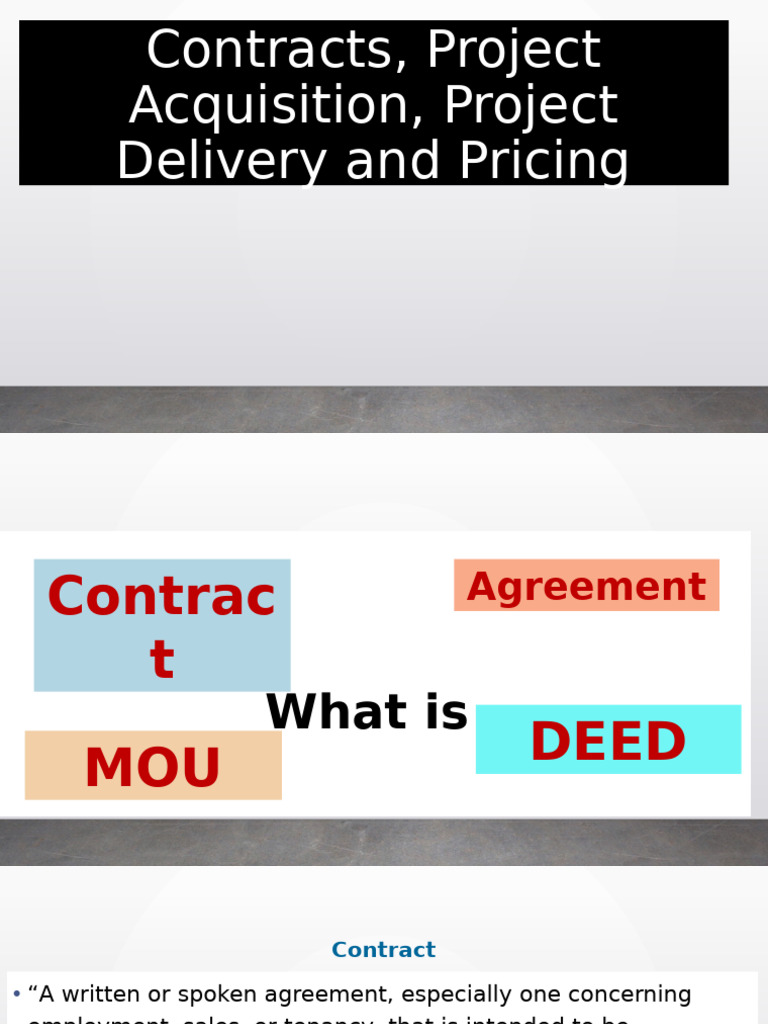 Construction Contracts and Delivery Methods | PDF | Construction ...