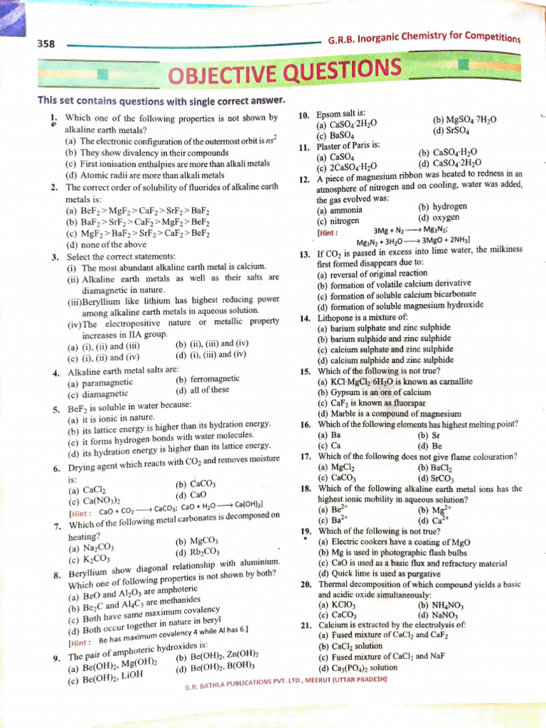 Alkaline Earth Metals: Properties & Reactions | PDF | Hydroxide | Calcium