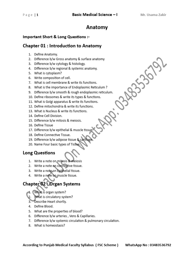 Basic Medical Science Study Guide | PDF | Urinary System | Circulatory ...
