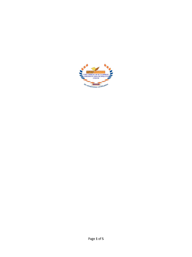 ©2024 Tvet Cdacc: Page 1 of 5 | PDF | Technical Drawing | Drawing