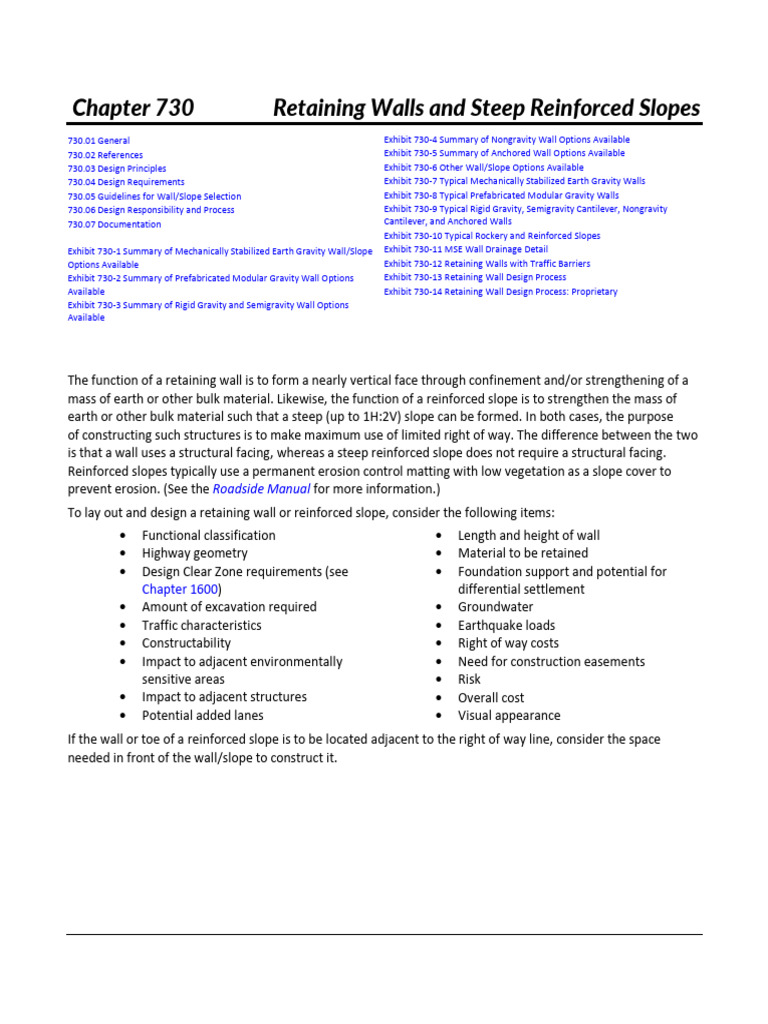 Retaining Walls and Slopes Design Guide | PDF | Geotechnical ...