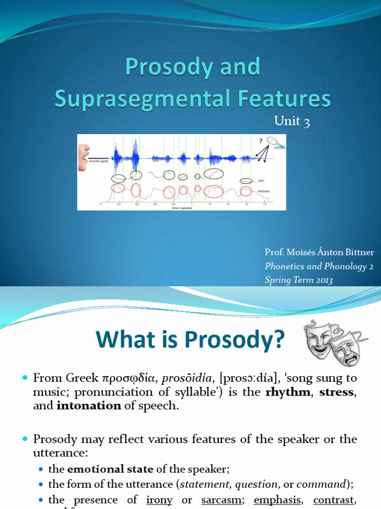 Understanding Prosody in Speech | PDF | Linguistics | Oral Communication